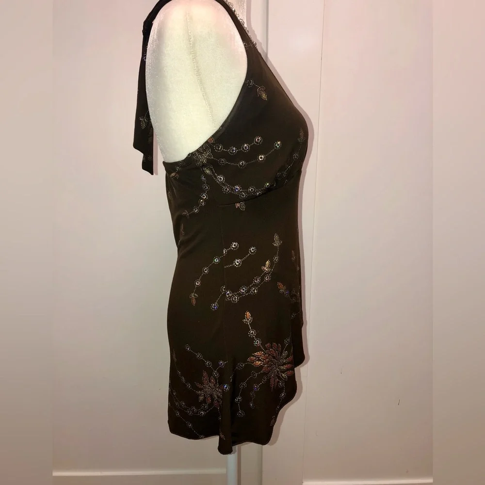 A. Byer  Glittered Floral decorated Halter Top - Picture 5 of 9